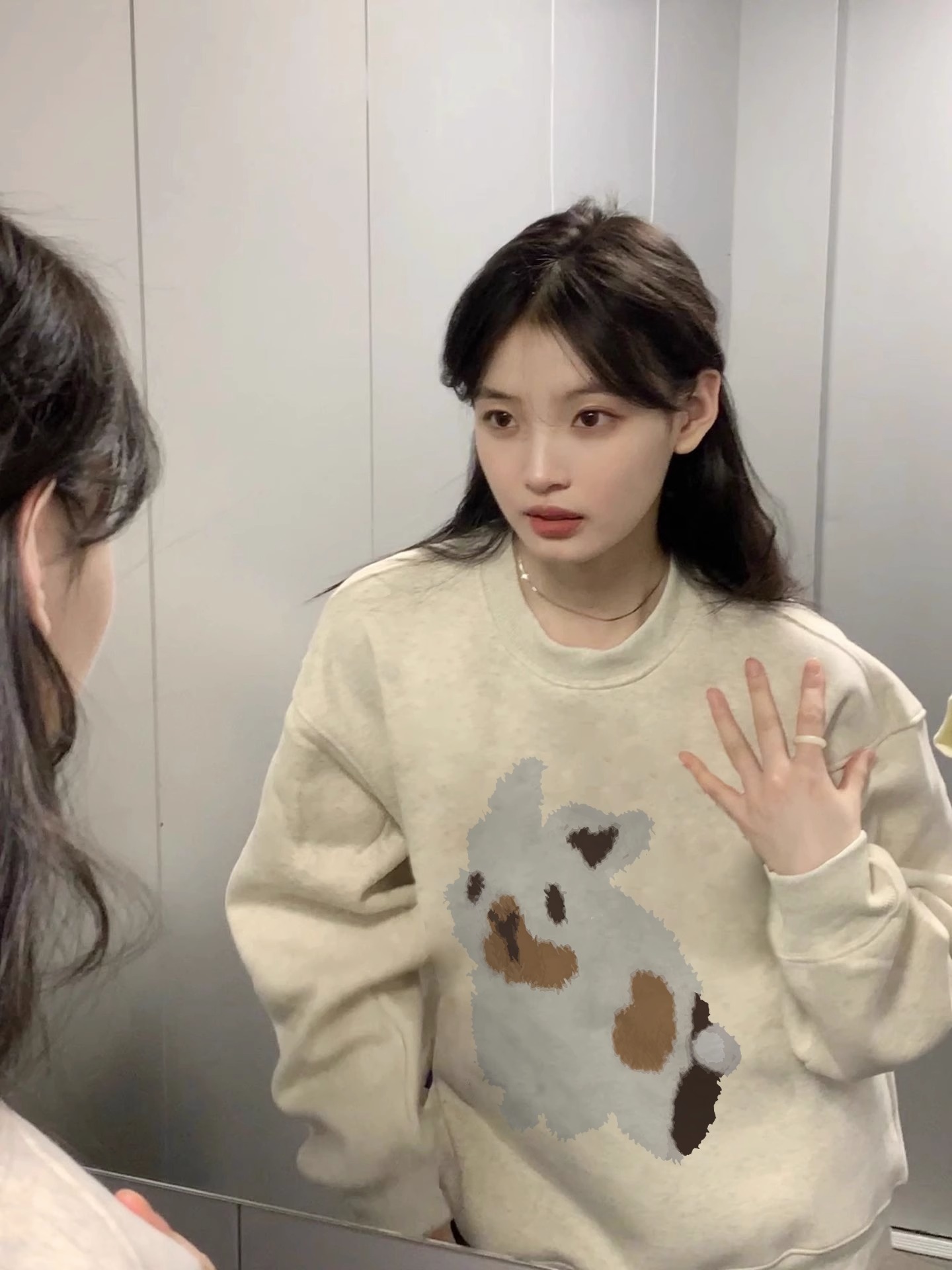 慵懒风复古套头卫衣女设计感小众