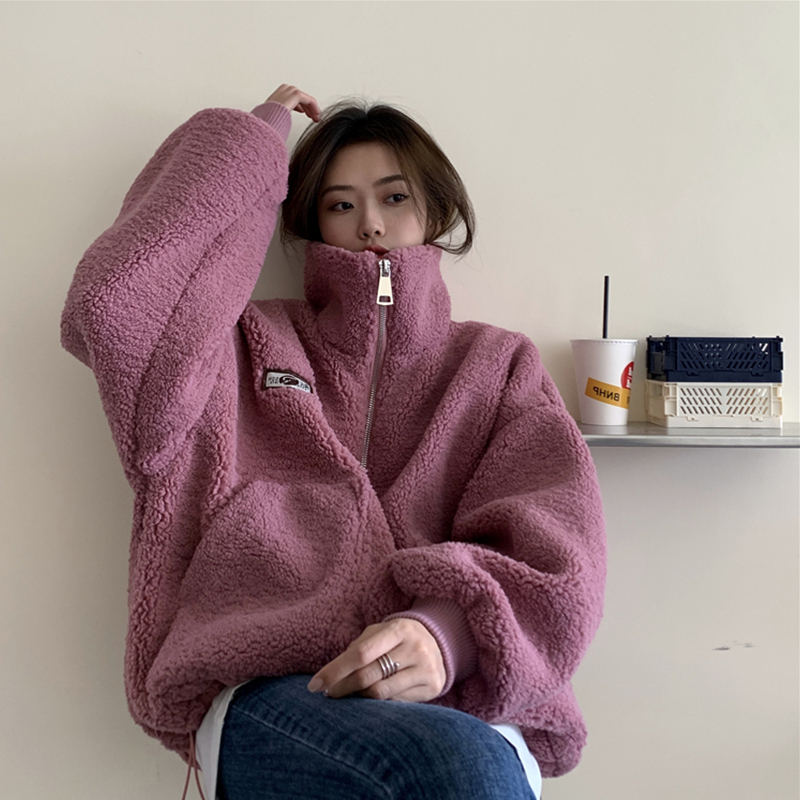 羊羔毛绒卫衣女秋冬新款韩版bf风慵懒宽松外套学生拉链开衫上衣服|msdalam kategori Butik wanita / wanita, skirt - dari Buy2taobao.com untuk memberikan perkhidmatan ejen Taobao profesional membeli