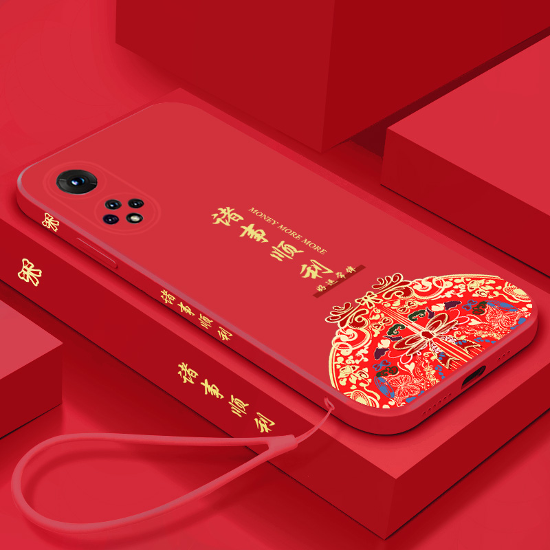 红色硅胶华为nova10pro手机壳9se