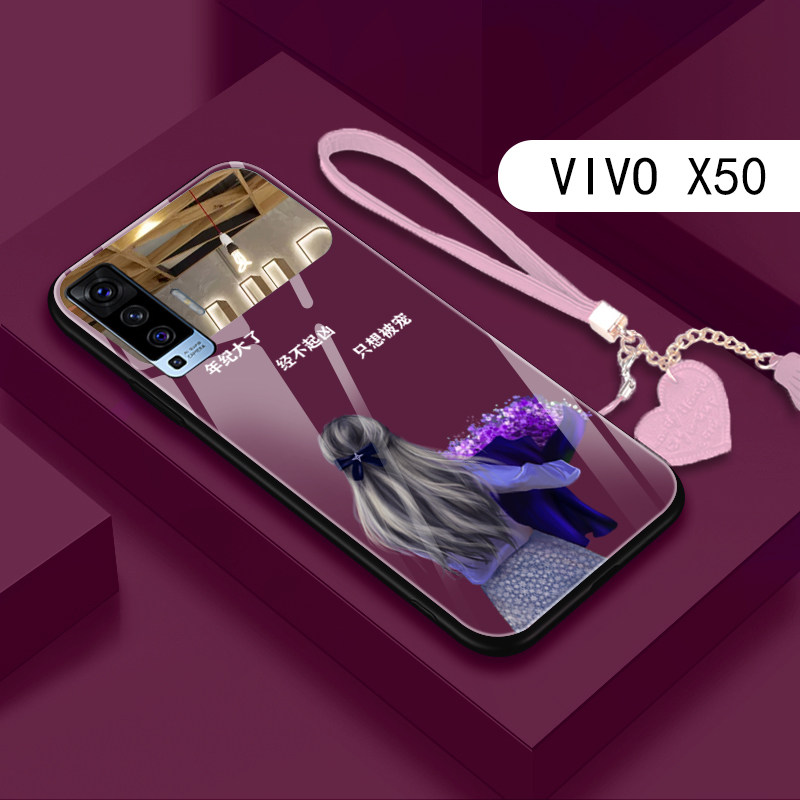 vivox50手机壳新款补妆带手腕绳