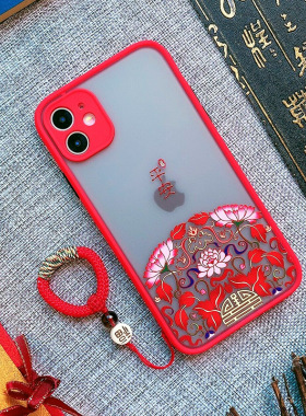 适用iPhone11手机壳17air国潮16e硅胶15max浮雕13pro新款12por苹果14promax套xr中国风xs女mini磨砂8x男7plus