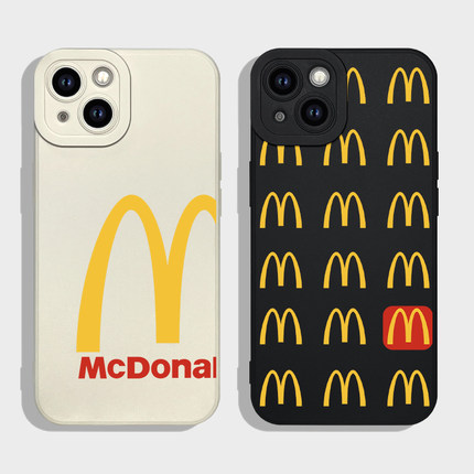 M记麦门iphone16手机壳苹果15promax情侣保护套14硅胶13mini创意M记12全包xsmax个性11软适用华为p60任意机型