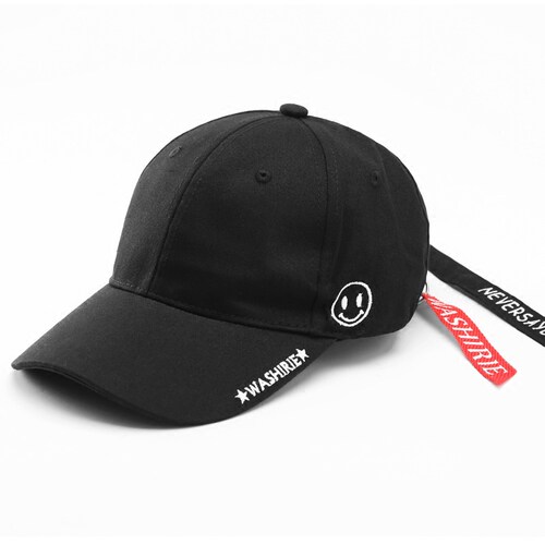 oby潮牌时尚笑脸刺绣耍酷帽子