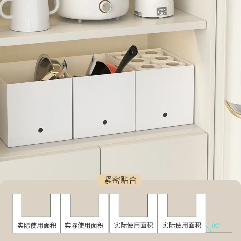 日式提手收纳箱衣服玩具零食杂物整理箱加厚大容量直角书架收纳盒