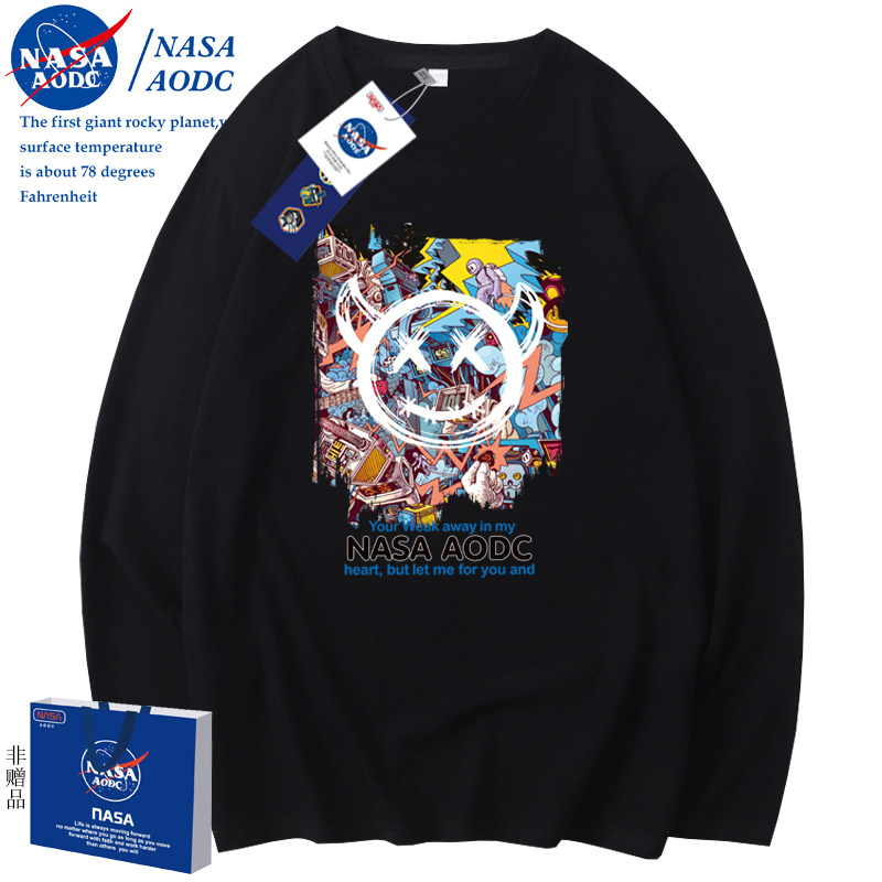 宽松薄款情侣套头衫长袖T