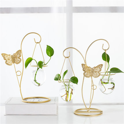 绿萝水培植物玻璃花瓶花盆创意小清新客厅办公室桌面摆件植物容器
