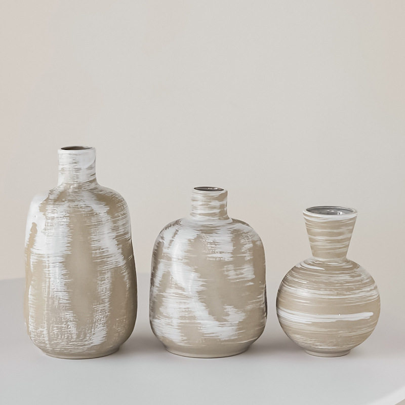 侘寂风中古陶瓷花瓶插花摆件高级感小众客厅轻奢陶罐复古创意花瓶,家居饰品,花瓶,淘宝优惠券,粉丝福利购,淘宝优惠卷