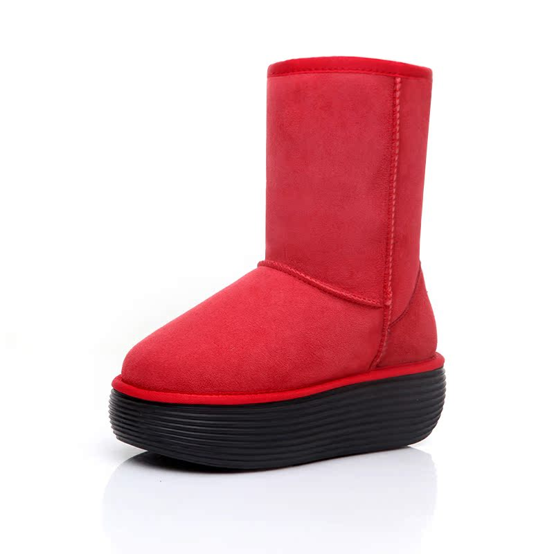 户外高筒羊皮毛一体雪地靴保暖靴