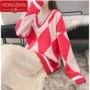 Hongdian 2019 thời trang mới của phụ nữ áo len đầu thu xuân và mùa thu dài phần dài là chiếc áo khoác dệt kim rất cổ tích - Áo len thời trang công sở nữ cao cấp