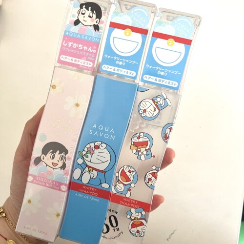 现货日本采购 AQUA SAVON哆啦A梦50周年限定 头发香体喷雾 135ML