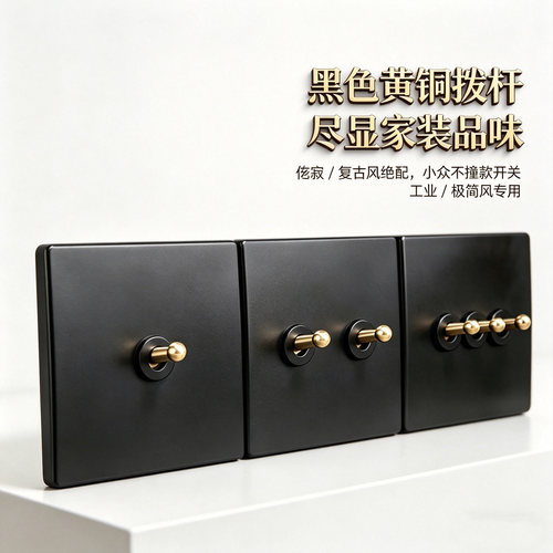复古拨杆五孔开关汉顿HODSW浙江