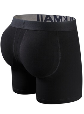 JOCKMAIL新款男士丰臀提臀内裤长款男平角内裤防磨腿可拆卸罩杯垫