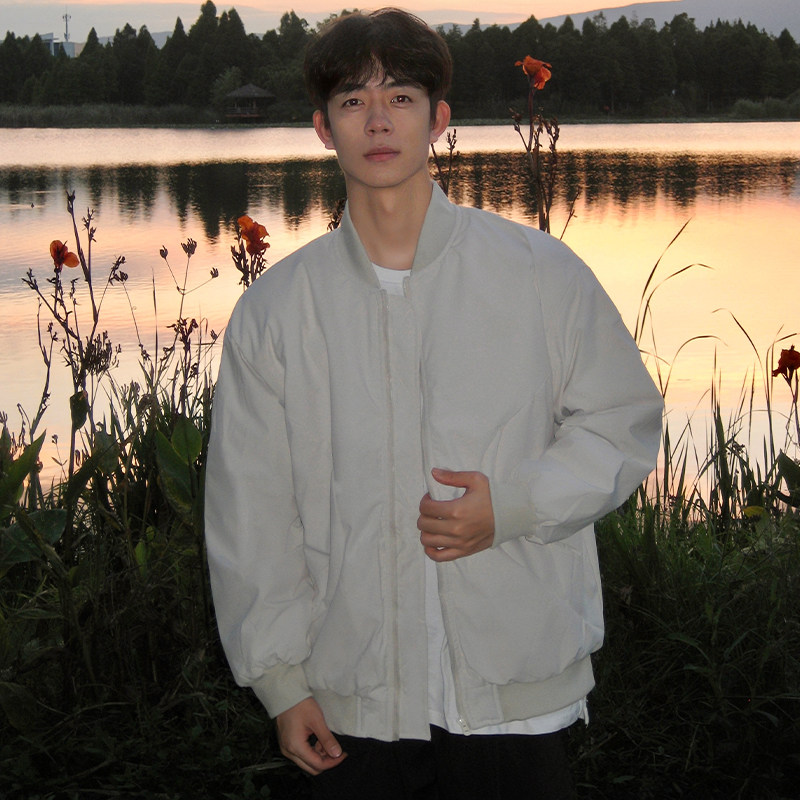 美式棒球服棉服男款冬季加厚保暖棉衣外套男生秋冬工装飞行员夹克