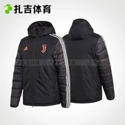 Zhaji Sports Adidas Juventus thể thao cotton phù hợp với mùa đông thể thao lạnh áo khoác trùm đầu DX9140 - Quần áo độn bông thể thao