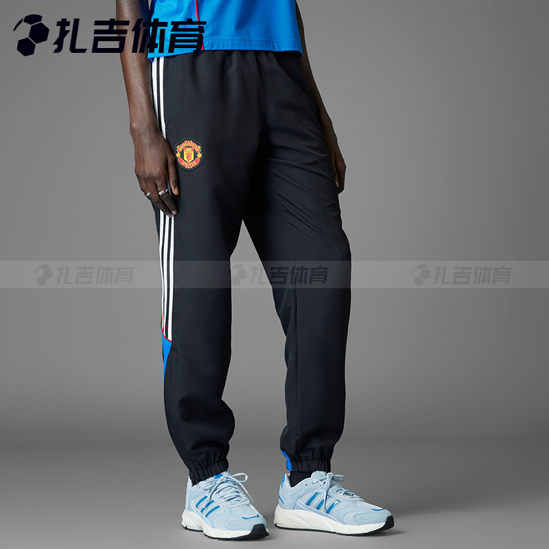 扎吉体育Adidas阿迪达斯曼联足球休闲文化训练成人运动长裤JF0371