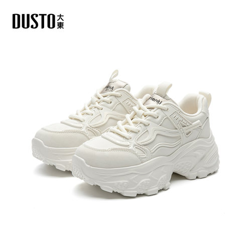 老爹鞋时尚休闲简约粗跟高跟系带