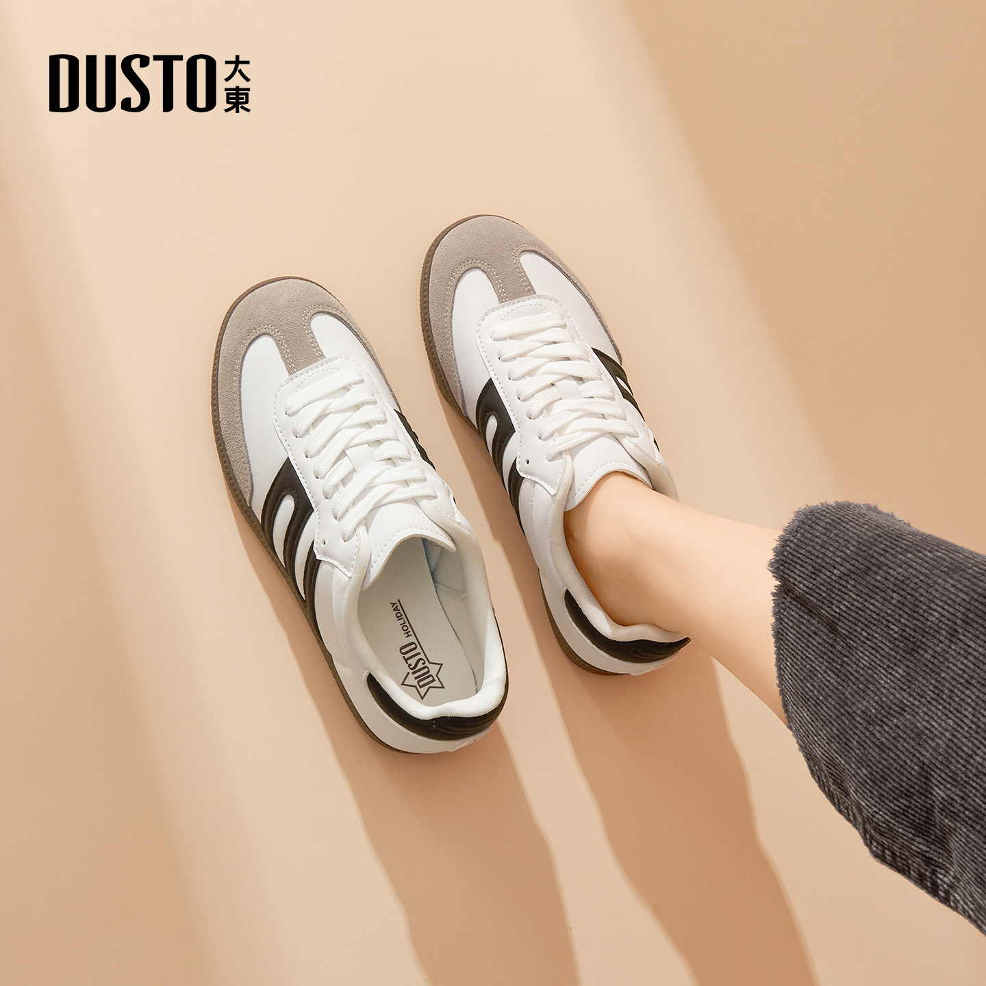 大东dd德训鞋女鞋2025秋季新款复古运动鞋百搭芭蕾女鞋小白鞋板鞋