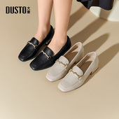 女鞋 2026春季 新款 大东乐福鞋 时尚 休闲优雅方跟低跟方头套脚Q0004