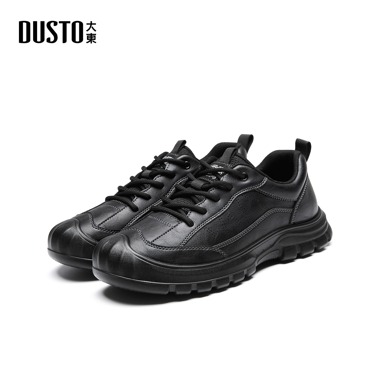 大东户外休闲鞋男鞋2026春季新款舒适平底中跟系带圆头绑带C6521