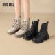新款 大东马丁靴2025年冬季 女鞋 英伦粗跟中跟圆头侧拉链000061E