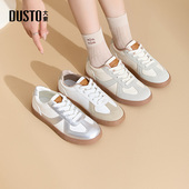 时尚 大东德训鞋 新款 2026春季 休闲简约平底低跟系带圆头 女鞋