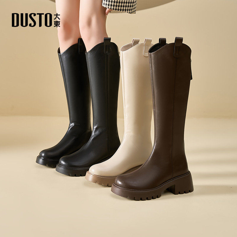 长筒靴时尚休闲粗跟高跟