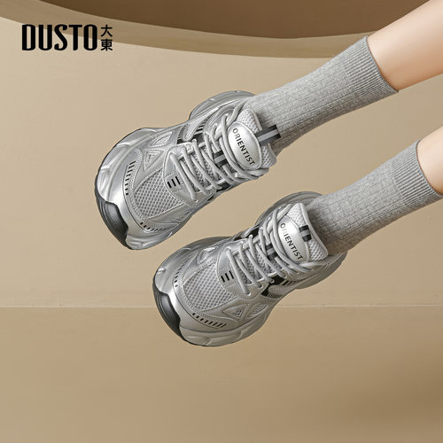 老爹鞋时尚休闲平底中跟系带