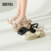 大东女鞋 0216 厚底百搭休闲软底罗马沙滩鞋 2025夏季 外穿一字带凉鞋