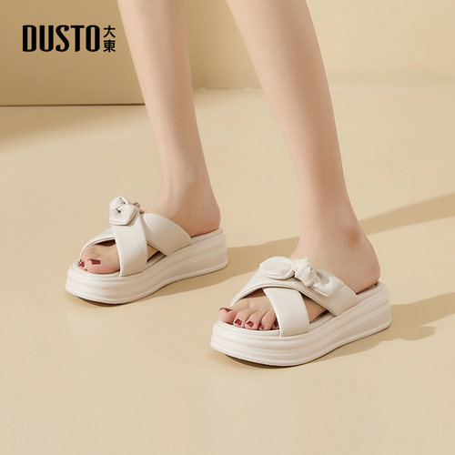 大东dd厚底拖鞋女2025新款女鞋夏季外穿配裙子软底沙滩一字拖凉拖