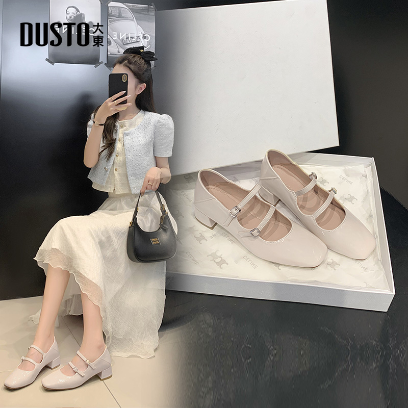 芭蕾鞋时尚优雅粗跟中跟