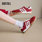 大东德训鞋 休闲平底低跟系带圆头色彩拼贴 新款 女鞋 2026春季