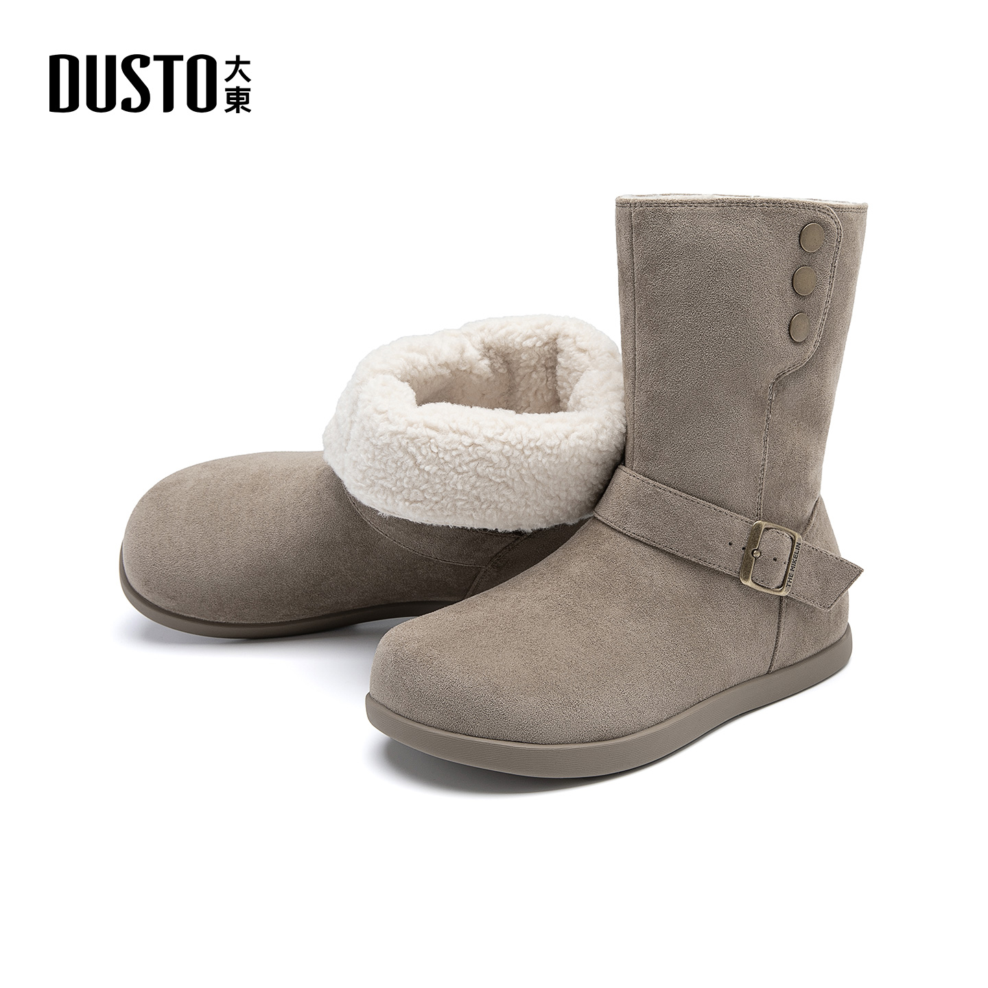 大东dd勃肯雪地靴女款2025新款冬季女鞋加绒毛毛鞋子保暖棉靴短靴