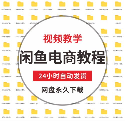 闲鱼电商零基础运营视频教程选品文案引流爆款等课程教学资源素材
