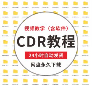 CDR自学零基础入门视频教程平面设计课程矢量图资源模板素材软件