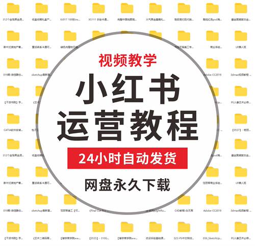 小红薯运营全套视频教程入门到精通教学开店篇笔记篇内容篇等课程