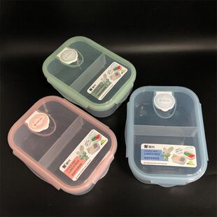 振兴pp5食品级分格气孔保鲜盒饭菜微波炉分隔菜盒双格饭盒
