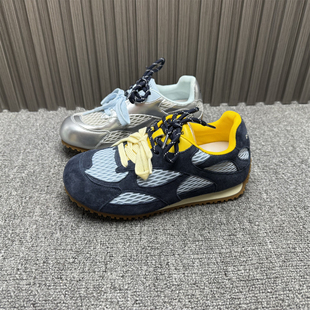 内增高真皮网布潮流街拍透气休闲复古德训鞋 撤柜处理老爹鞋 女新款