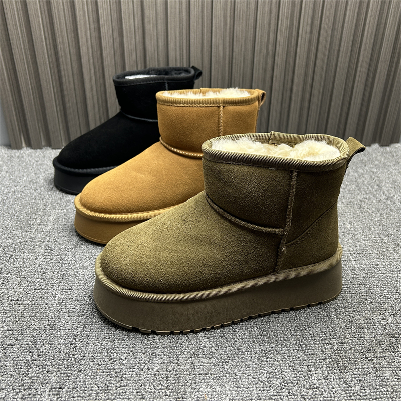 真皮抗寒东北加绒加厚雪地靴