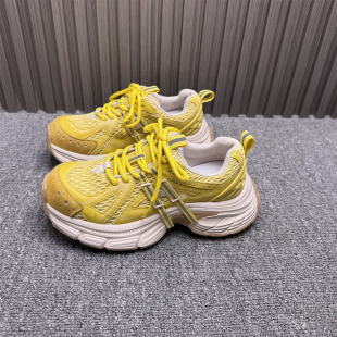 炸街运动鞋 复古厚底潮流个性 早秋新款 品牌撤柜真皮做旧擦色老爹鞋