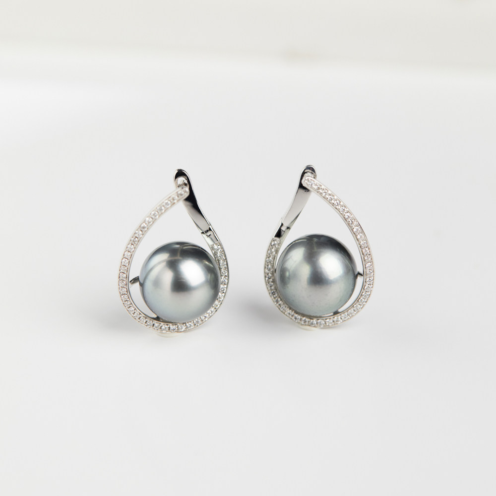 8.19【质感通勤13】别致线条 大溪地铂金灰珍珠耳环10-11mm,珠宝/钻石/翡翠,耳饰,淘宝优惠券,粉丝福利购,淘宝优惠卷
