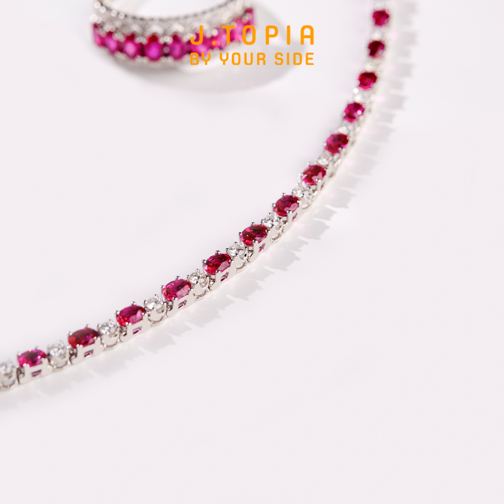 「秒杀商品」细嗅蔷薇红宝石手链