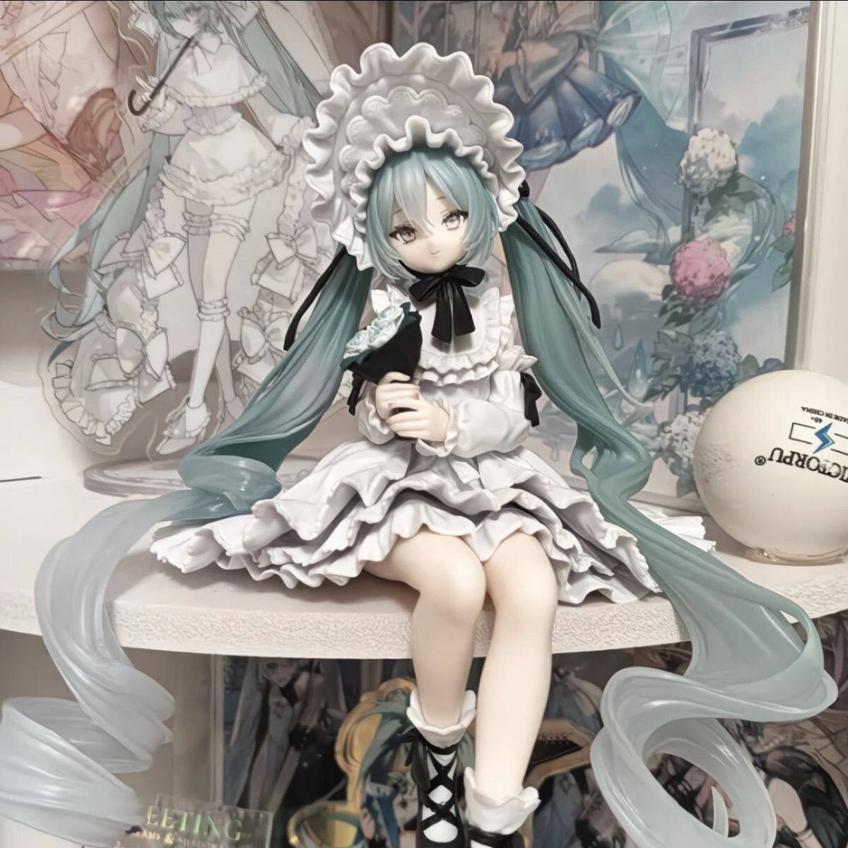 现货FURYU初音未来复古娃娃 洋娃娃 压泡面初音景品手办摆件