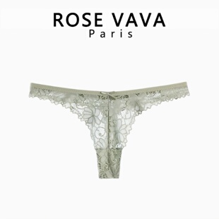 ROSE VAVA性感内裤女士超薄三角裤蕾丝透明情调透气丁字裤