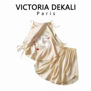 ROSE 睡衣双层仿真丝绸绣花内衣 VAVA苏绣刺绣古代肚兜式