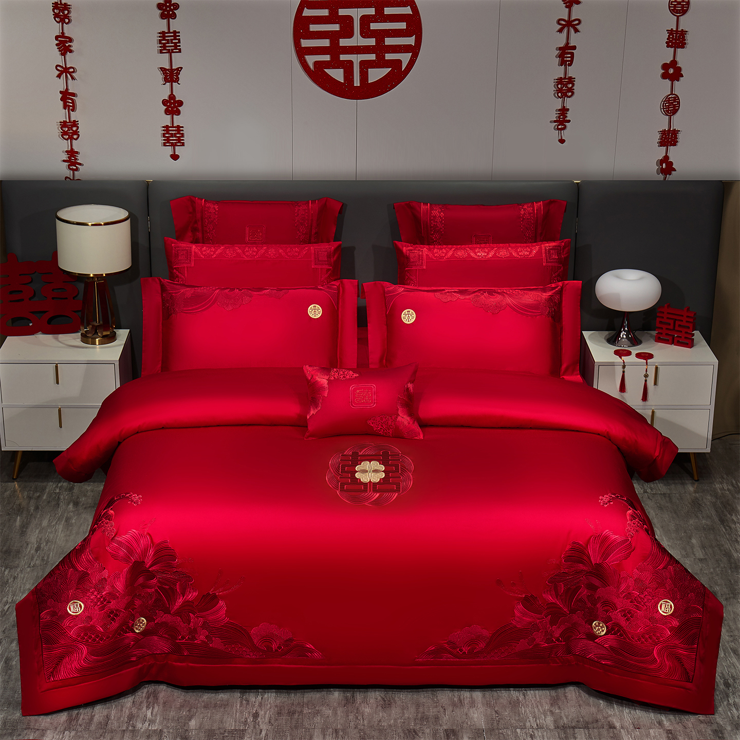 结婚婚庆四件套高档刺绣