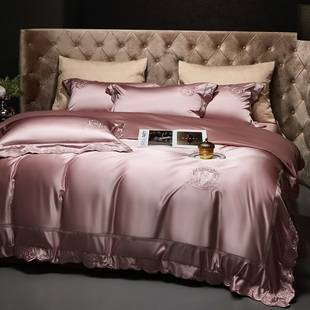 新款纯棉床上用品床盖款式四件套全棉被套欧式结婚四季通用高级感