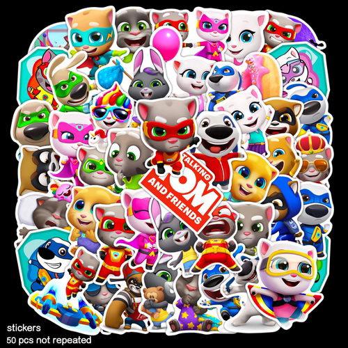 50张会说话的汤姆贴纸防水防晒