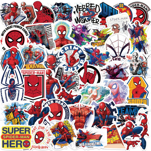 200张正品蜘蛛侠Spider-Man贴纸