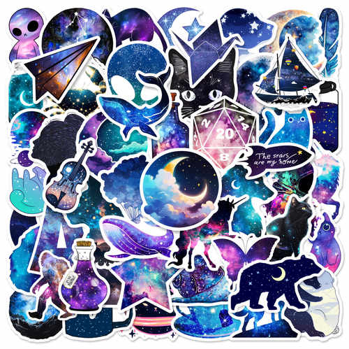 200张星空艺术创意贴纸防水