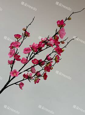 婚庆仿真120cm六叉腊梅花枝中式插花婚庆生日派对布置装饰